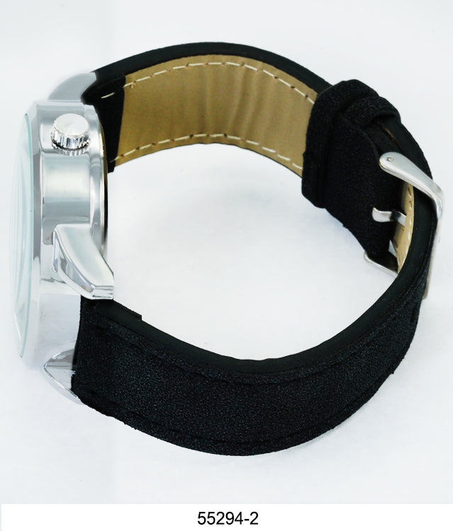 5529 - Faux Leather Band Watch