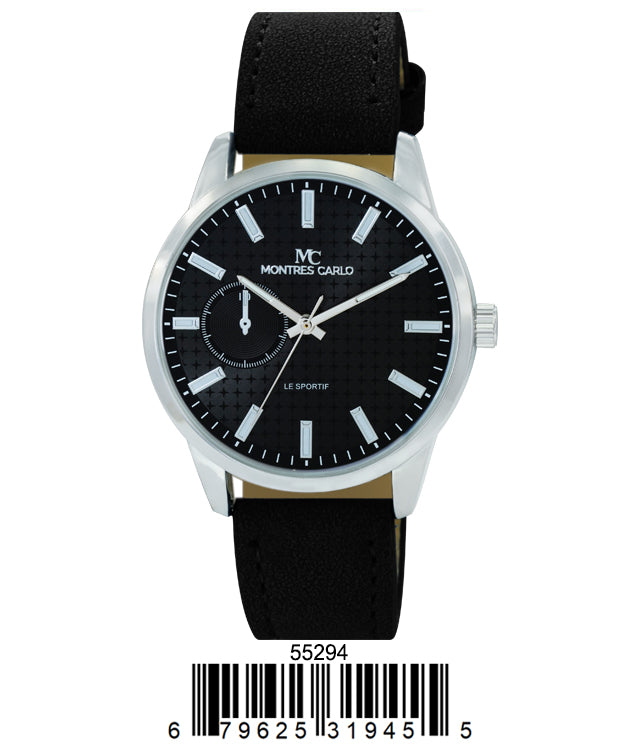 5529 - Faux Leather Band Watch