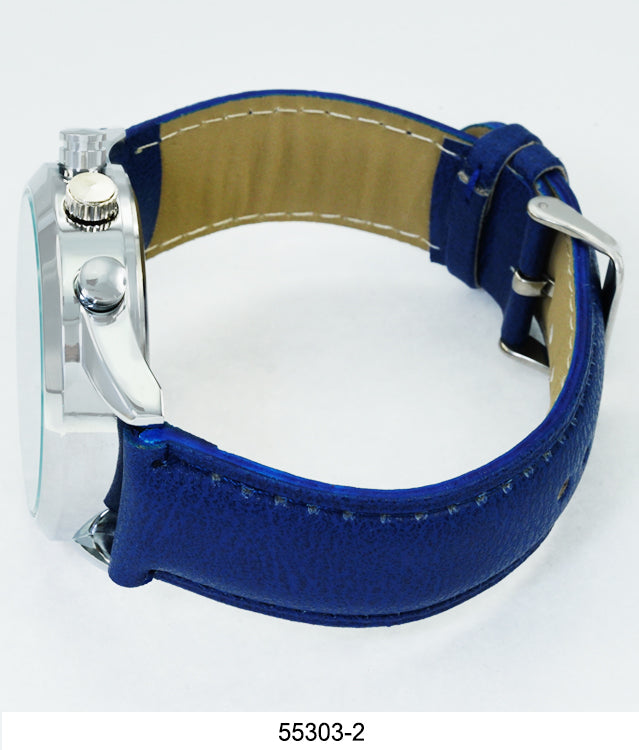 5530 - Montres Carlo Faux Leather Band Watch