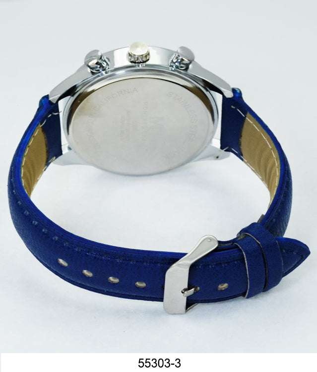 5530 - Montres Carlo Faux Leather Band Watch