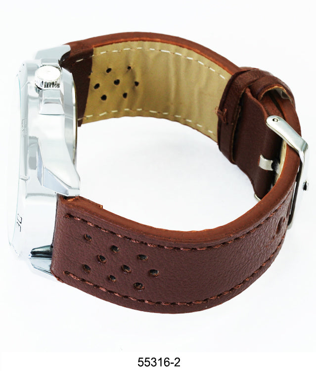 5531 - Faux Leather Band Watch