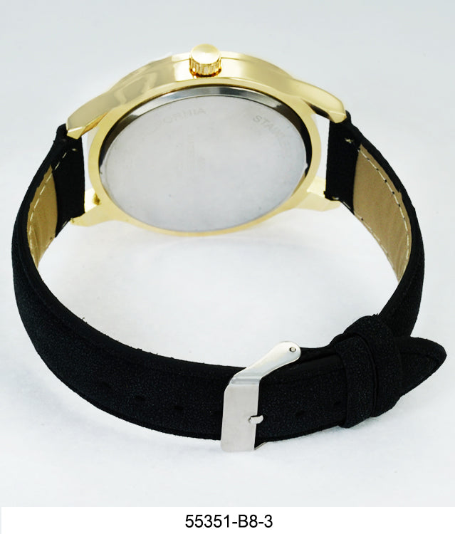5535-B8 - Faux Leather band watch Gift Box Edition