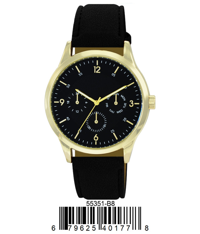 5535-B8 - Faux Leather band watch Gift Box Edition