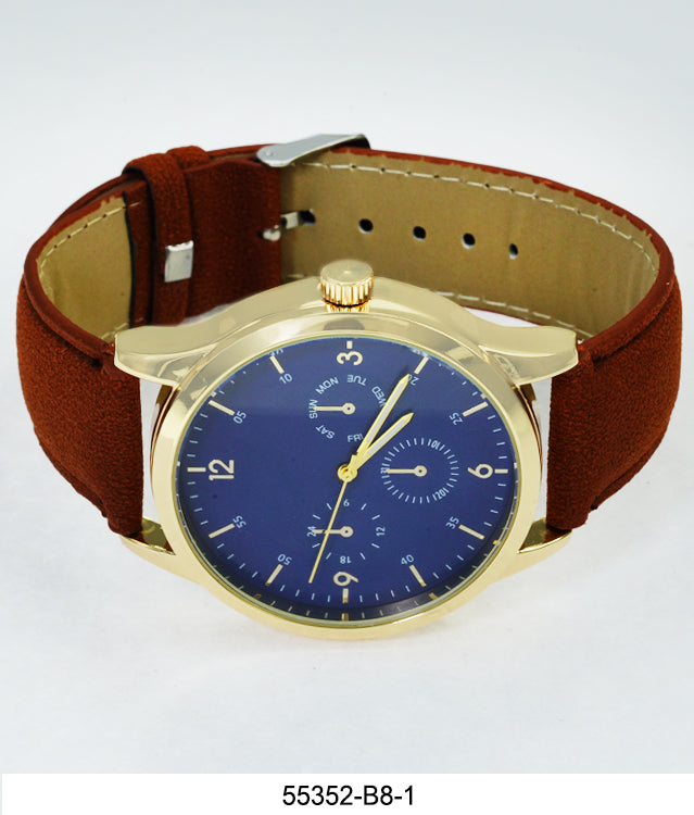 5535-B8 - Faux Leather band watch Gift Box Edition