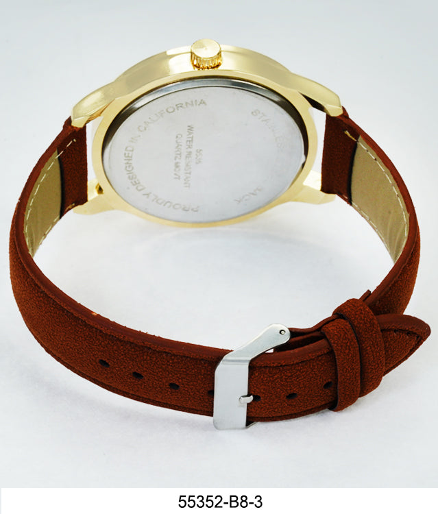 5535-B8 - Faux Leather band watch Gift Box Edition