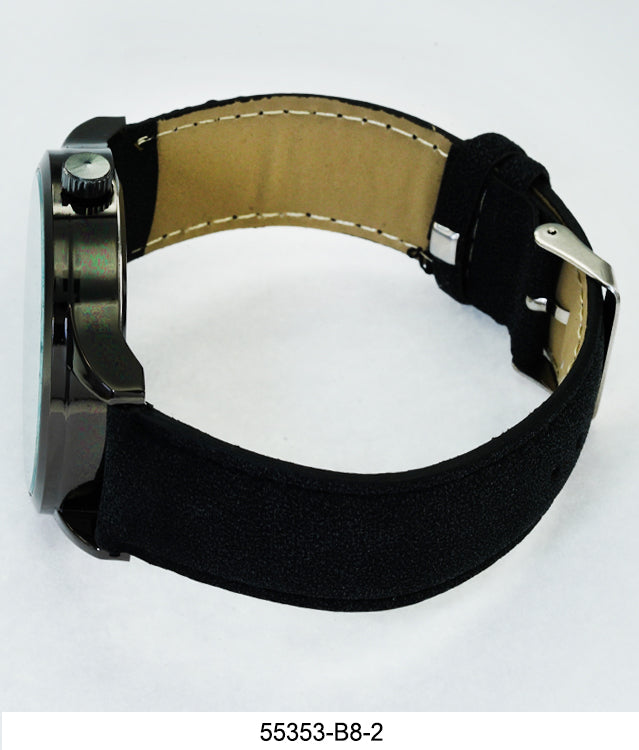 5535-B8 - Faux Leather band watch Gift Box Edition