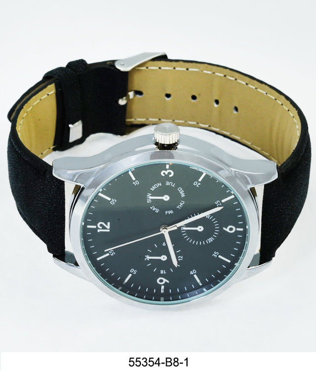 5535-B8 - Faux Leather band watch Gift Box Edition