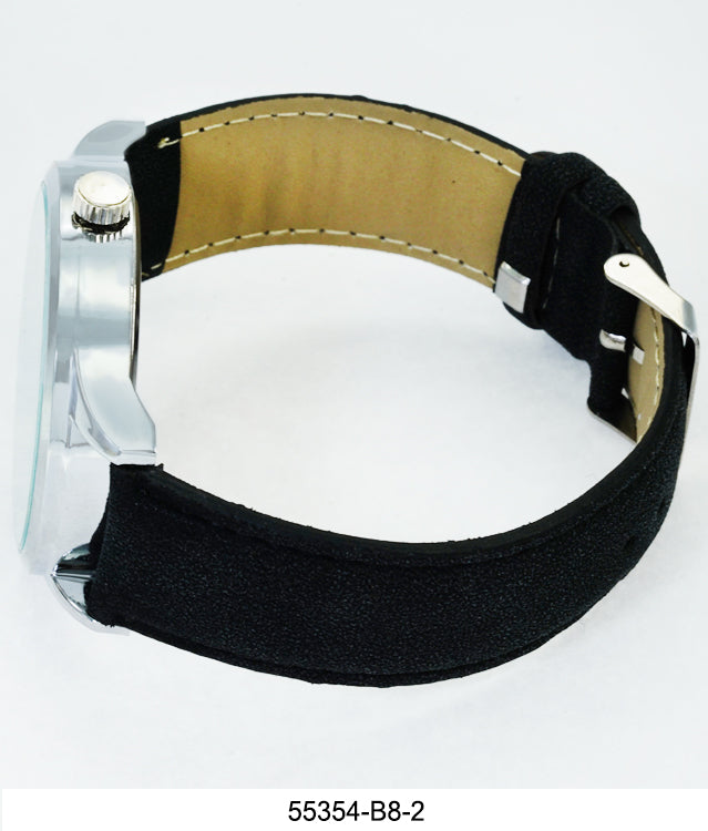 5535-B8 - Faux Leather band watch Gift Box Edition