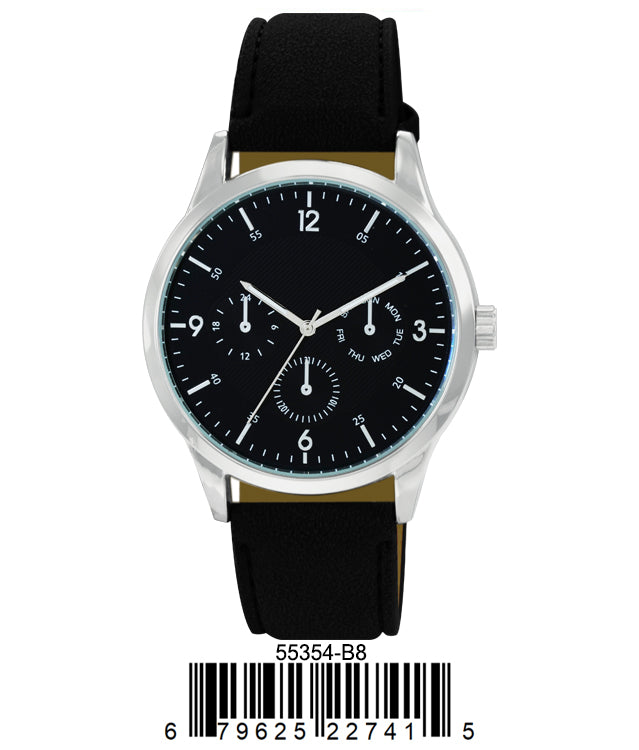5535-B8 - Faux Leather band watch Gift Box Edition