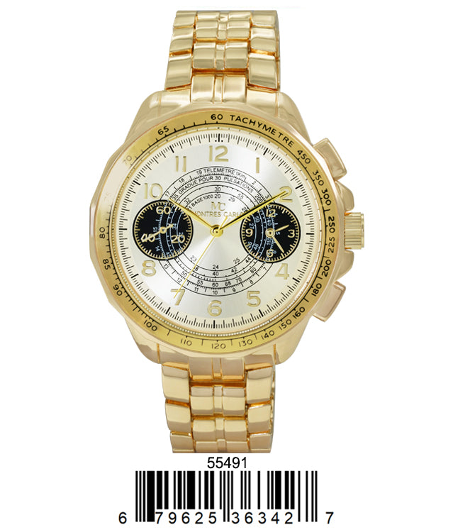 5549-Montres Carlo Metal Band Watch