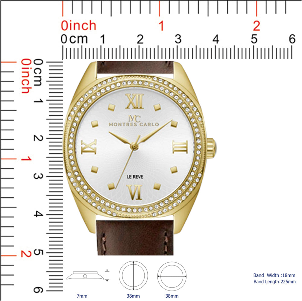 5570 - Faux Leather band watch