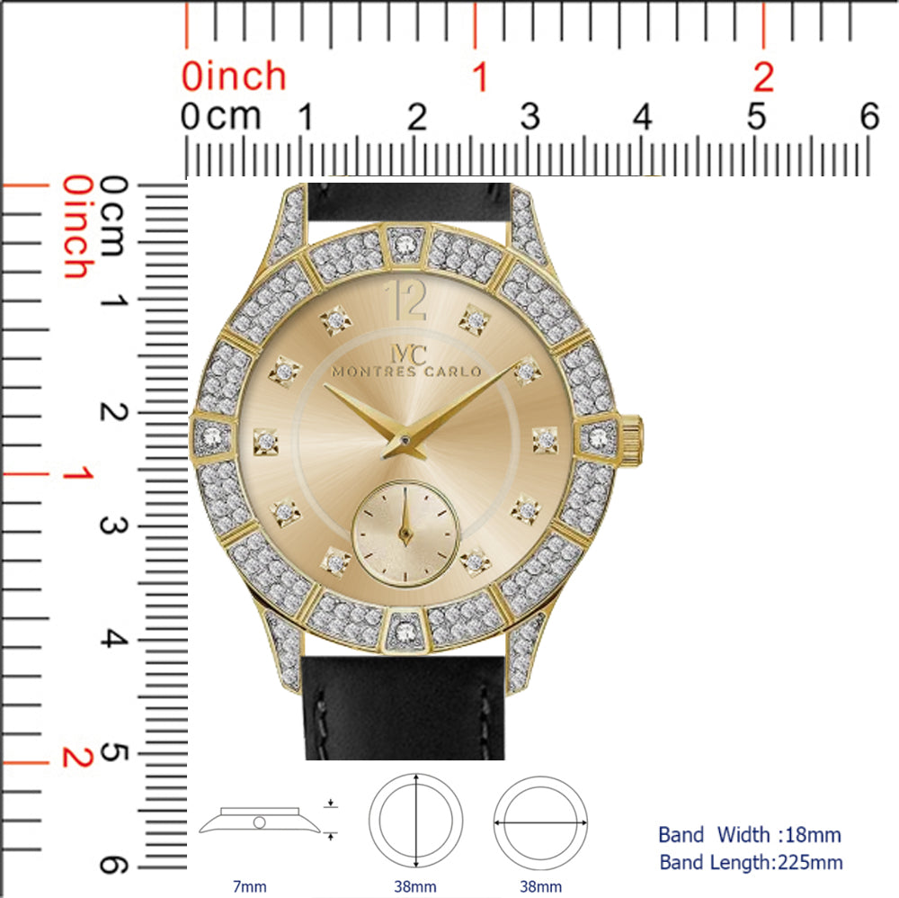 5572 - Faux Leather band watch