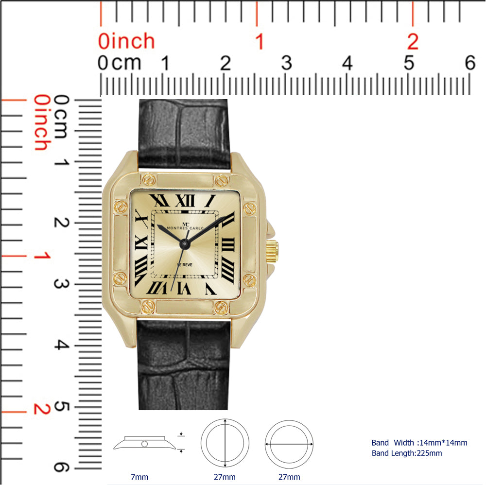 5588 - Faux Leather band watch