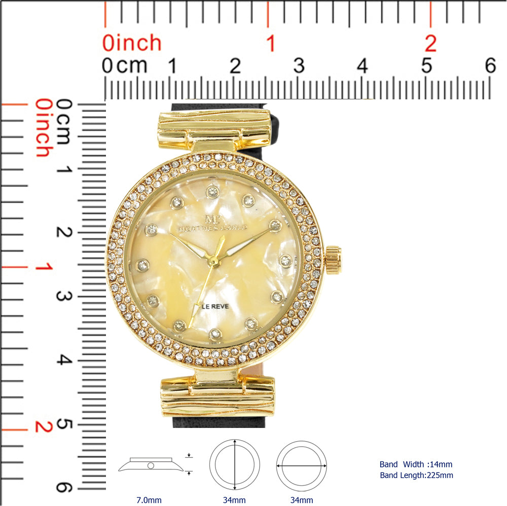 5595 - Faux Leather band watch