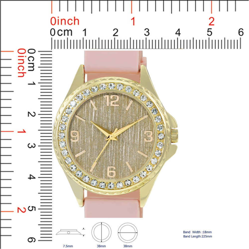 5603-Montres Carlo Silicon Band Watch With Charm