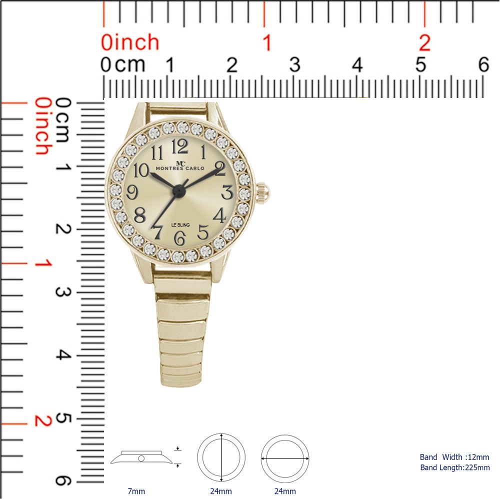 5609-Montres Carlo Flex Band Watch