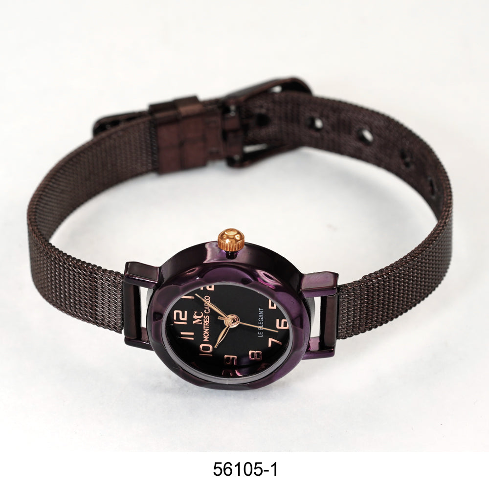 5610-Montres Carlo Mesh Band Watch