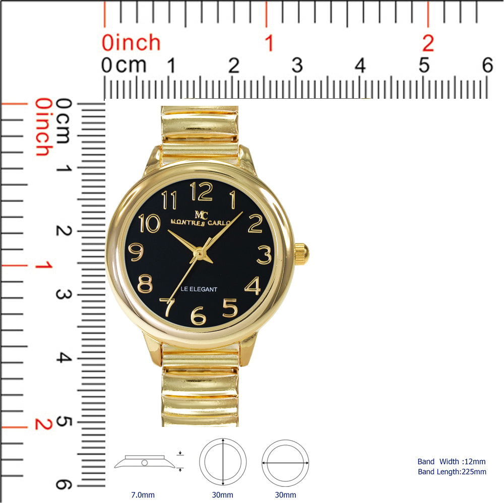 5613-Montres Carlo Flex Band Watch