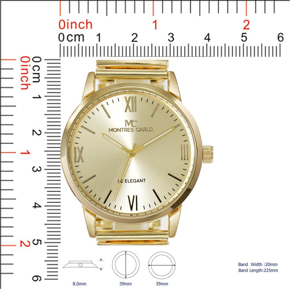 5615-Montres Carlo Metal Band Watch