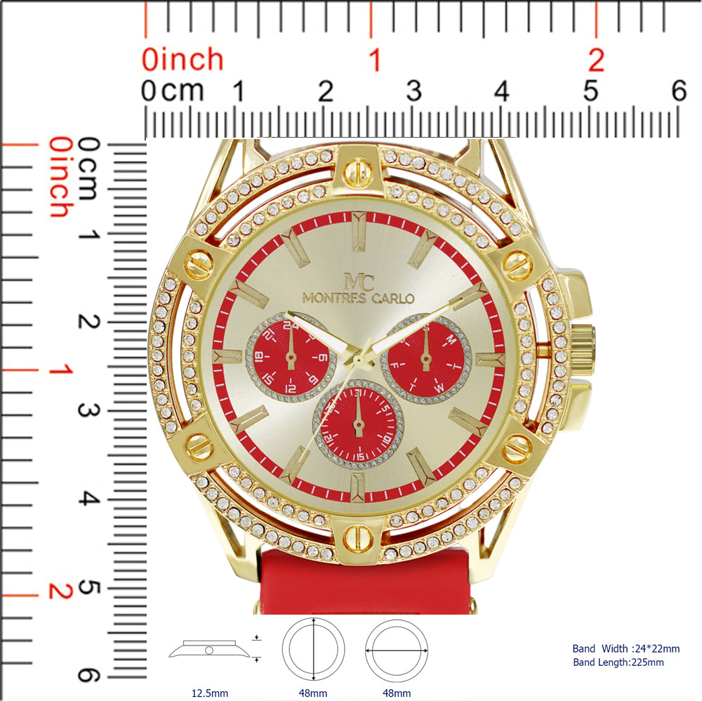5616-Montres Carlo Silicon Band Watch