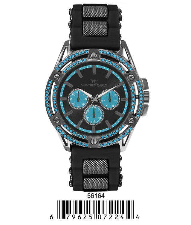 5616-Montres Carlo Silicon Band Watch