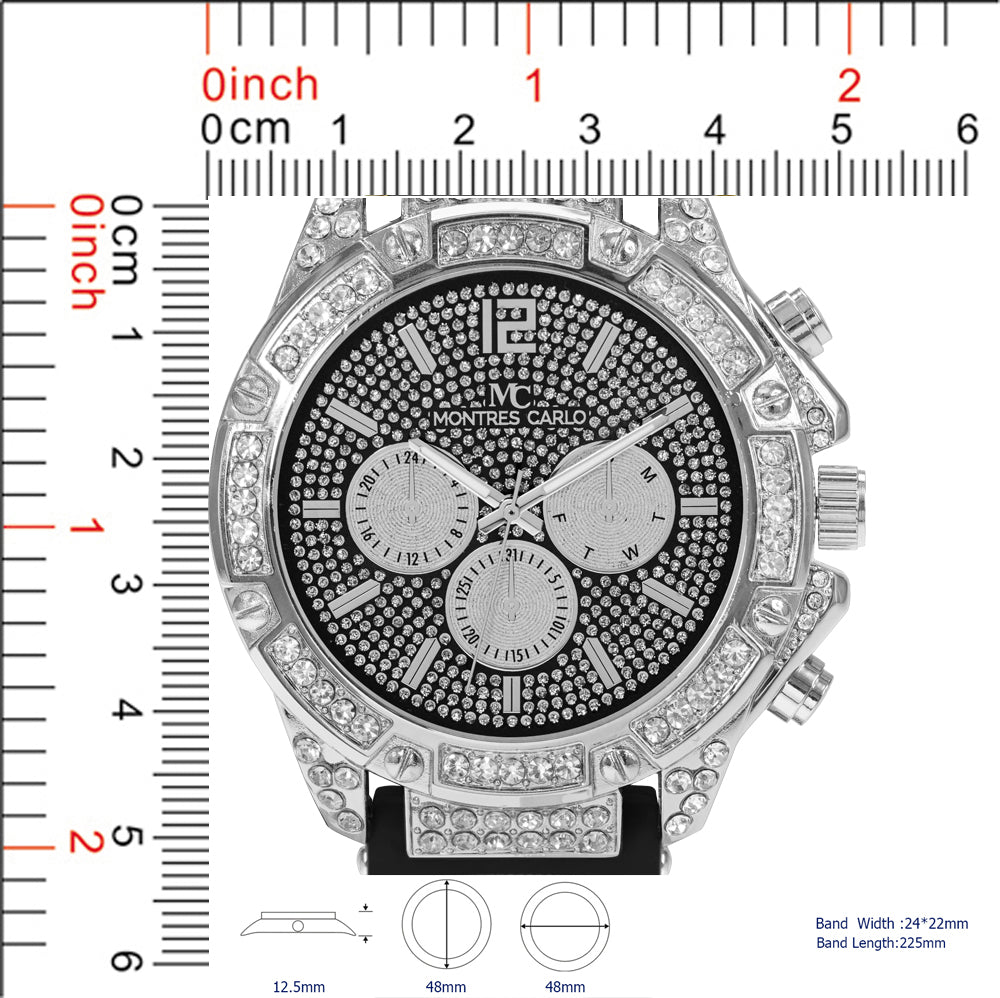 5617-Montres Carlo Silicon Band Watch