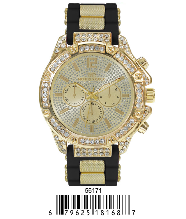 5617-Montres Carlo Silicon Band Watch