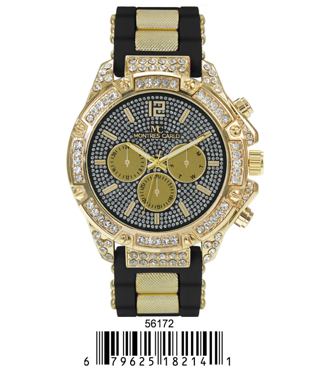 5617-Montres Carlo Silicon Band Watch