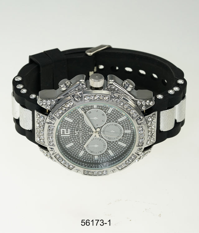 5617-Montres Carlo Silicon Band Watch