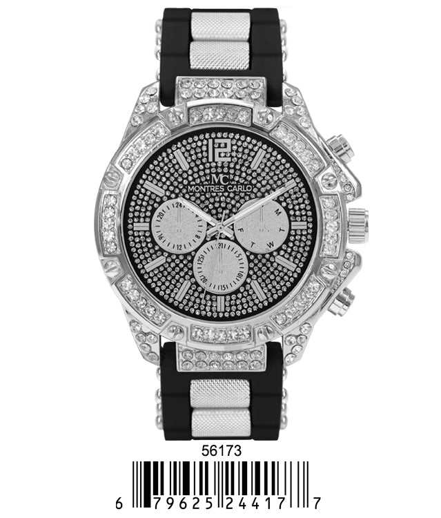 5617-Montres Carlo Silicon Band Watch