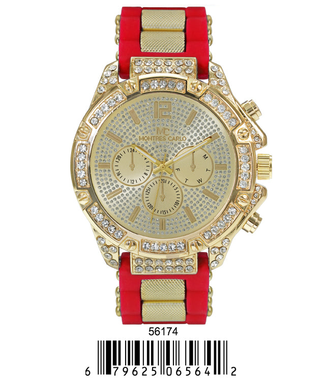 5617-Montres Carlo Silicon Band Watch