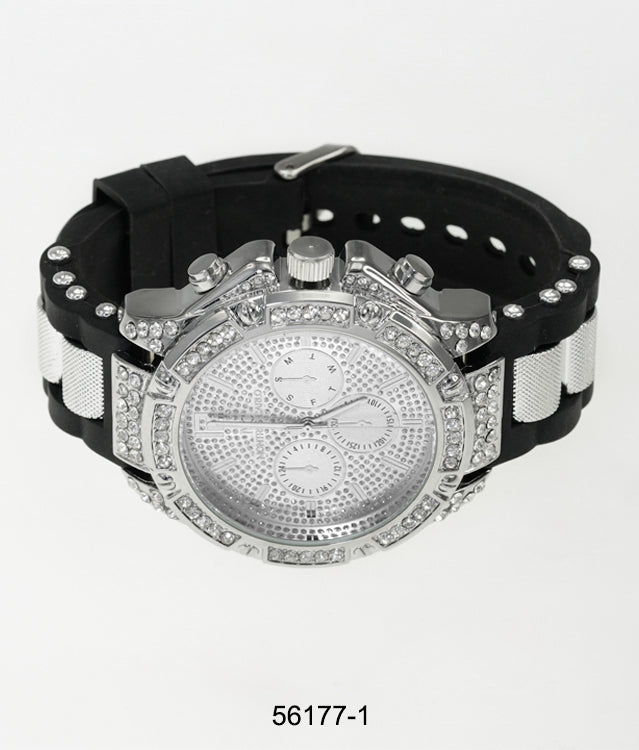 5617-Montres Carlo Silicon Band Watch