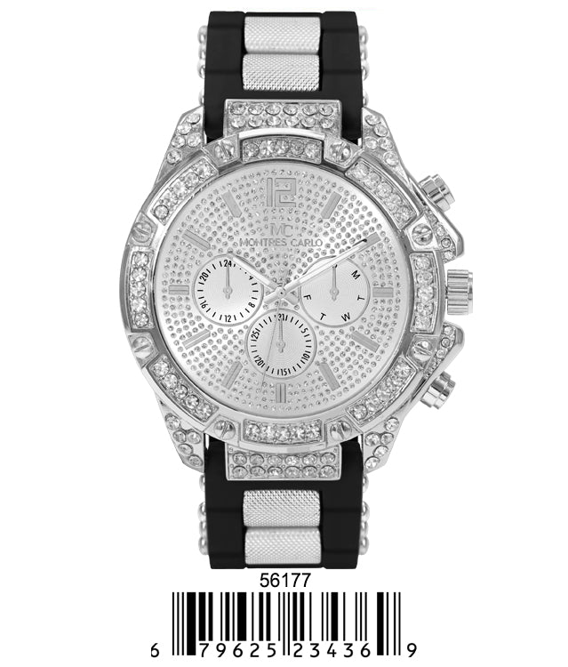 5617-Montres Carlo Silicon Band Watch