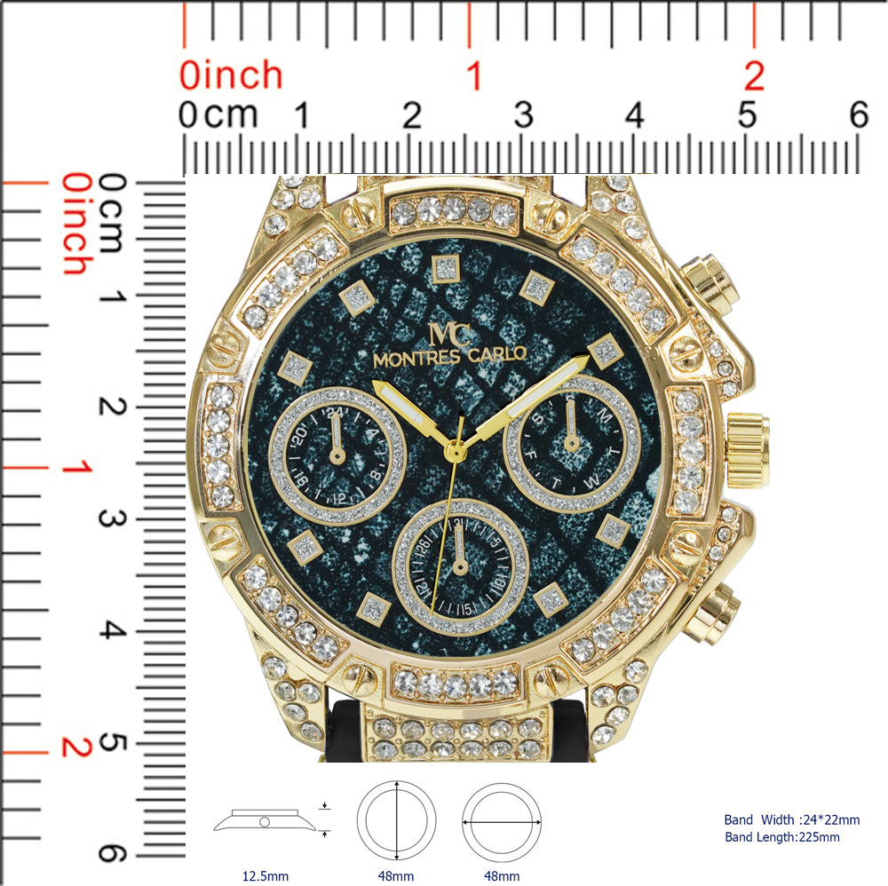 5618-Montres Carlo Silicon Band Watch