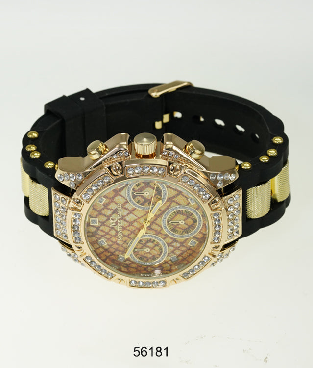 5618-Montres Carlo Silicon Band Watch