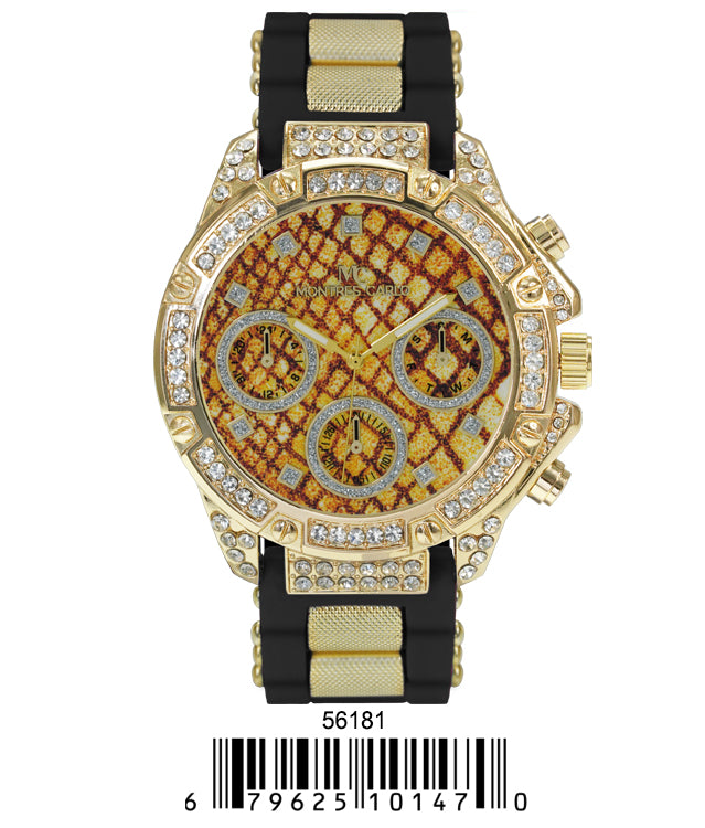 5618-Montres Carlo Silicon Band Watch