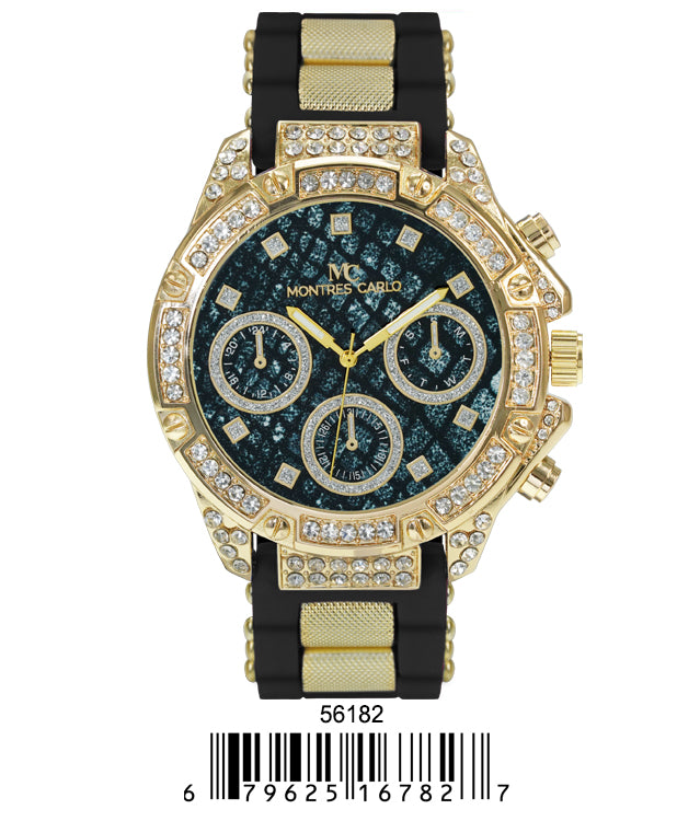 5618-Montres Carlo Silicon Band Watch