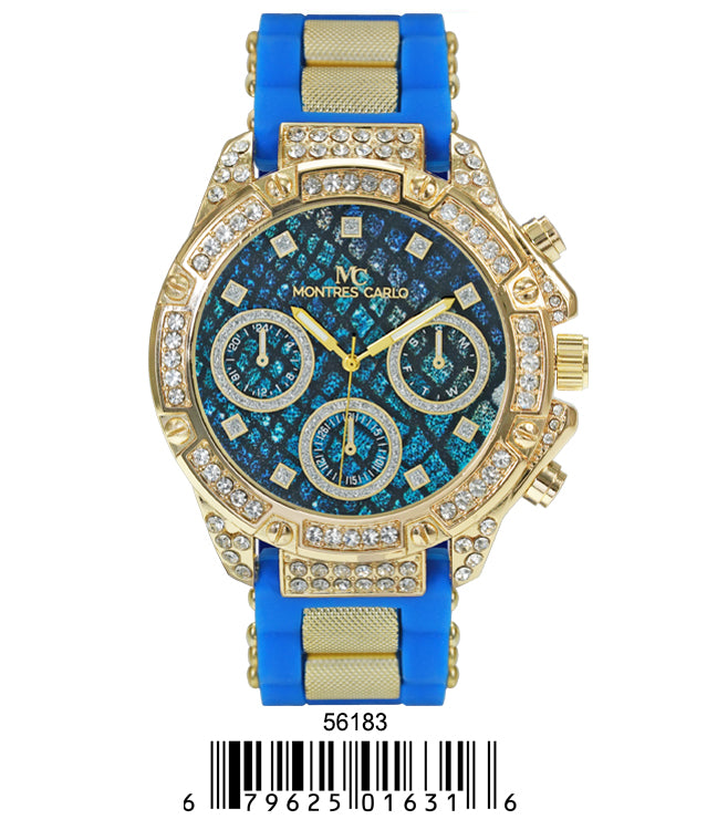 5618-Montres Carlo Silicon Band Watch