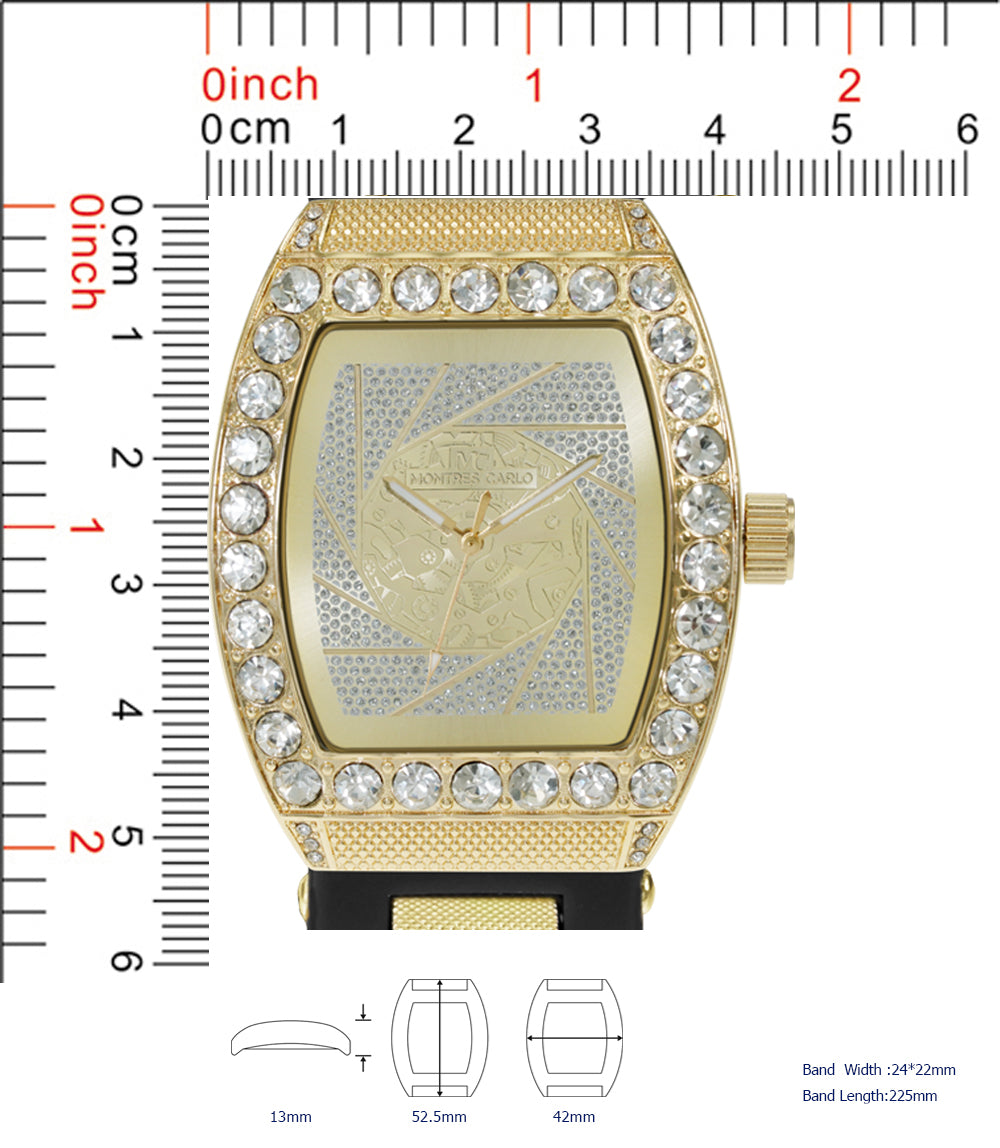 5619-Montres Carlo Silicon Band Watch