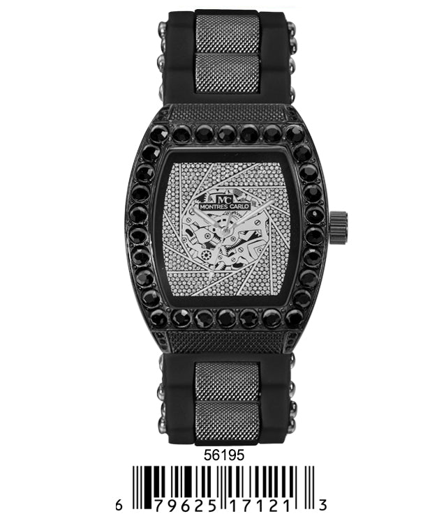 5619-Montres Carlo Silicon Band Watch