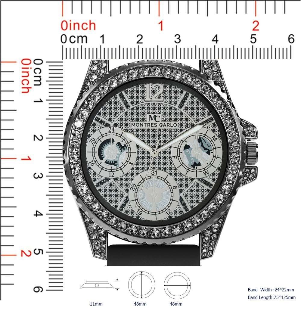 5621-Montres Carlo Silicon Band Watch
