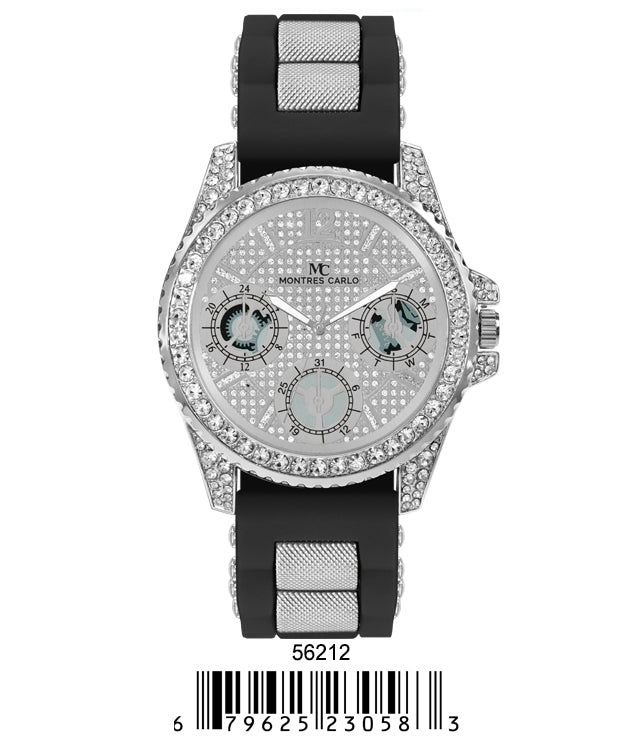 5621-Montres Carlo Silicon Band Watch