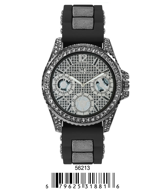 5621-Montres Carlo Silicon Band Watch