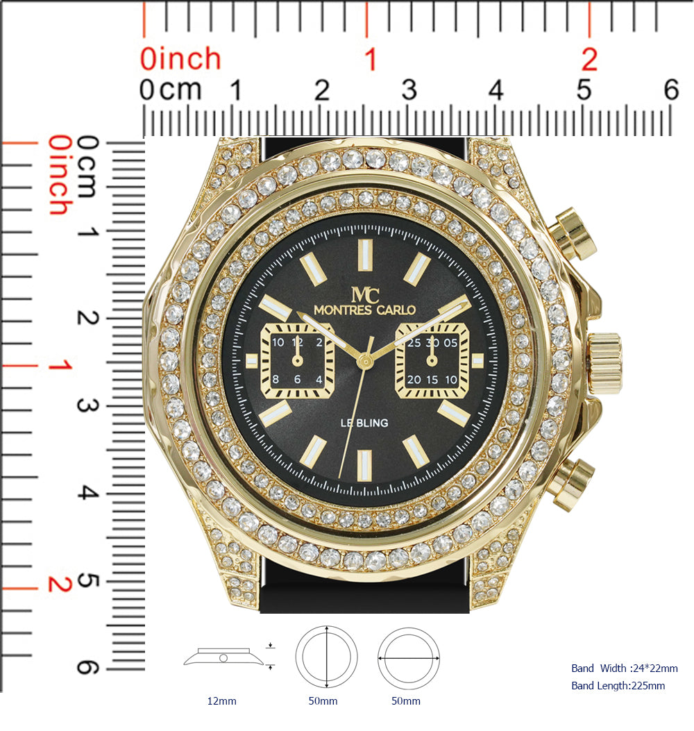 5622-Montres Carlo Silicon Band Watch