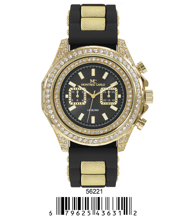 5622-Montres Carlo Silicon Band Watch