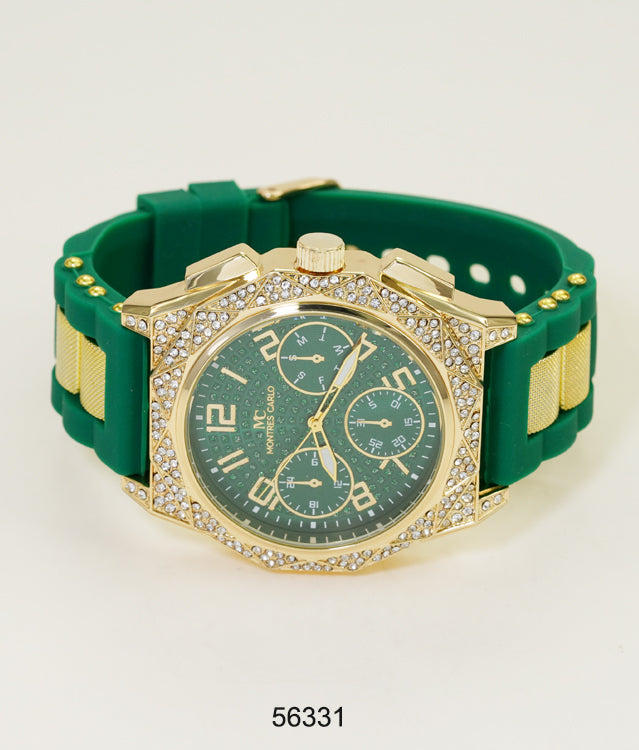 5633-Montres Carlo Silicon Band Watch