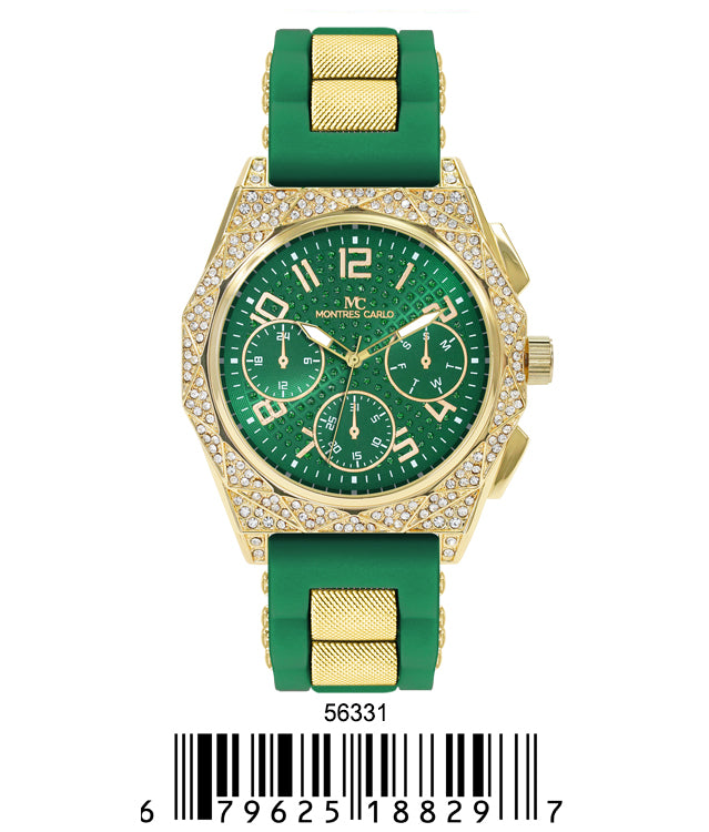 5633-Montres Carlo Silicon Band Watch