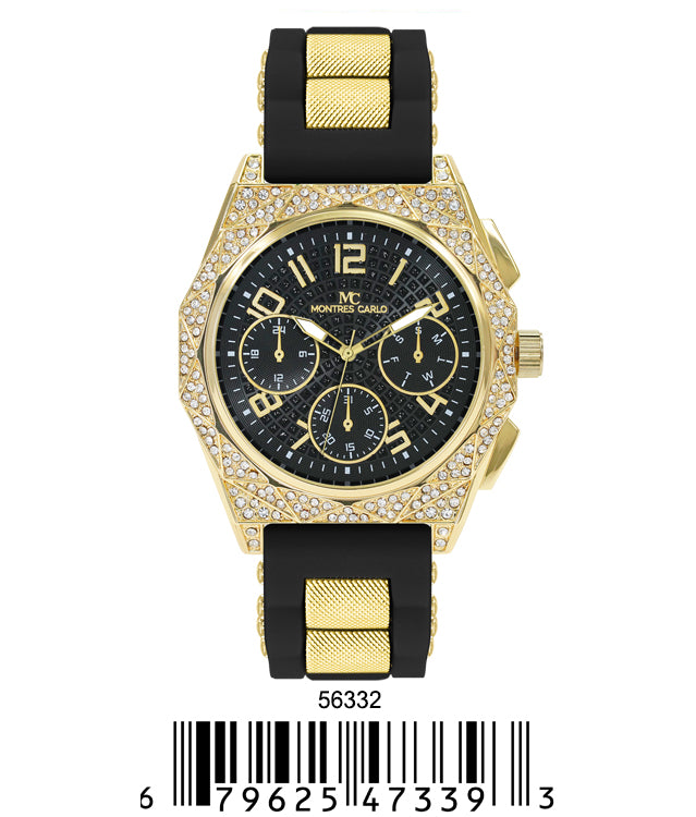 5633-Montres Carlo Silicon Band Watch