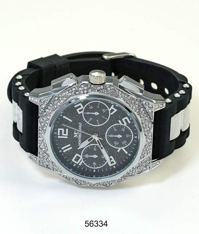 5633-Montres Carlo Silicon Band Watch