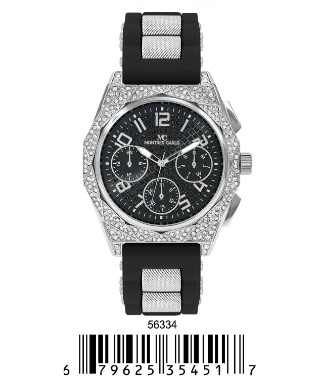 5633-Montres Carlo Silicon Band Watch